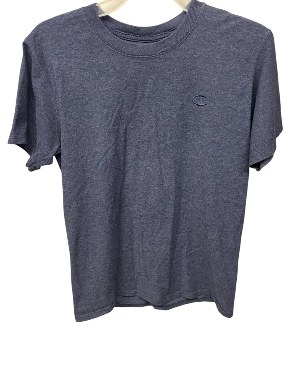 Champion Short Sleeve Crewneck T-Shirt in Navy Blue Size Small - Picture 2 of 5